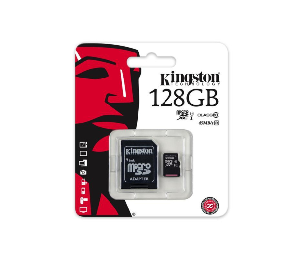 Karta kingston 128GB microSDXC Class 10 +adapter SD SDC10G2/128GB - 263205 - zdjęcie 4
